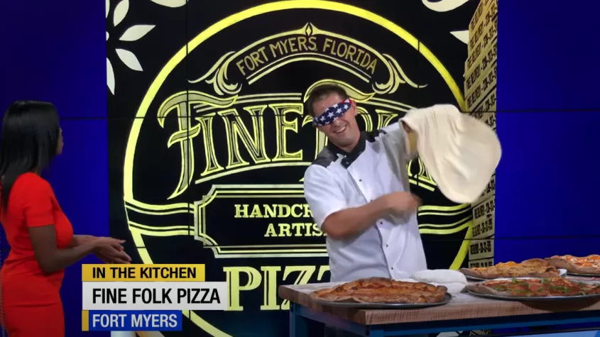 Flipping Pizza on the News